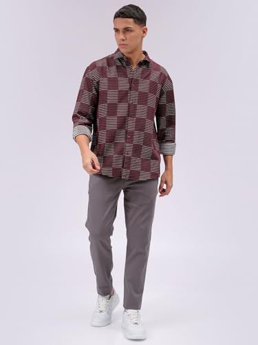 Image of The Indian Garage Co Men Relaxed Fit Solid Full Sleeves Cutaway Collar Resort Wear Shirt