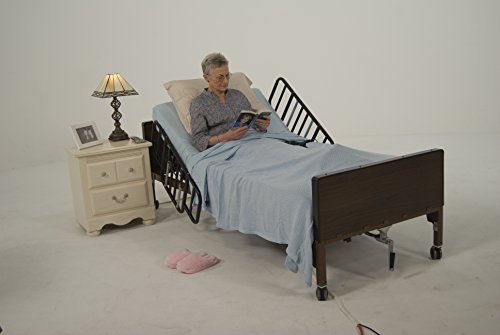 Drive Medical No Gap Deluxe Half Length Side Bed Rails With Brown Vein Finish, Brown Vein, Half Length - 2 Count (Pack Of 1) #TOP5