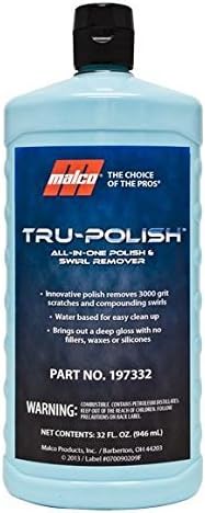 Malco Tru-Polish All-in-One Car Polish and Swirl Remover, 32 Ounce