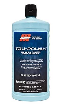 Malco Tru-Polish All-in-One Car Polish and Swirl Remover, 32 Ounce
