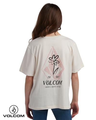 Image of Volcom Girls Shirts - Casual Crewneck Short Sleeve Graphic Tee Trendy Tops - Breathable Girls Summer Clothes
