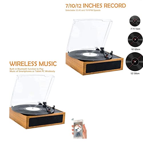 TAISK Tourne-Disque Bluetooth à 3 Vitesses entraîné par Courroie, Tourne-Disque Vinyle Vintage intégré stéréo Vie… - Les Beatles, Paul McCartney, John Lennon, RIngo Starr, George Harrison TAISK Tourne-Disque Bluetooth à 3 Vitesses entraîné par Courroie, Tourne-Disque Vinyle Vintage intégré stéréo Vie… – Image 5