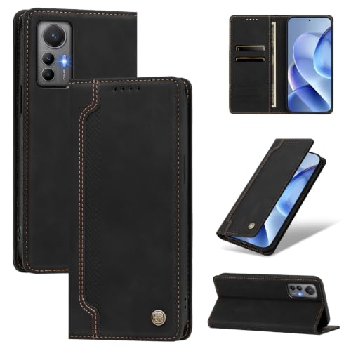 Jiajihua Phone Case Compatible with Xiaomi 12 Lite Black
