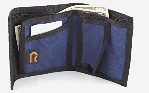 California Bifold Nylon Wallet w/Inside Pocket. Hook & Loop Closures. Made in USA (Navy Blue)2