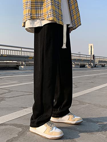 Floerns Men's Elastic Waist Drawstring Sweatpants Straight Leg Loose Pants with Pockets4