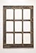Window Style 9 Paned Mirror 23.5 x 33.25 Reclaimed Barn Wood Rustic Farmhouse Decor Homesteader Over Mantle Country Decorative Living Room Wall Hanging Large Distressed Display
