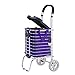 Produktbild Grocery cart Einkaufswagen-Kleiner Wagen, faltender bequemer Laufkatze mit Abdeckung für die älteren Personen kann Hauptlaufwagen sitzen (Farbe : 1)