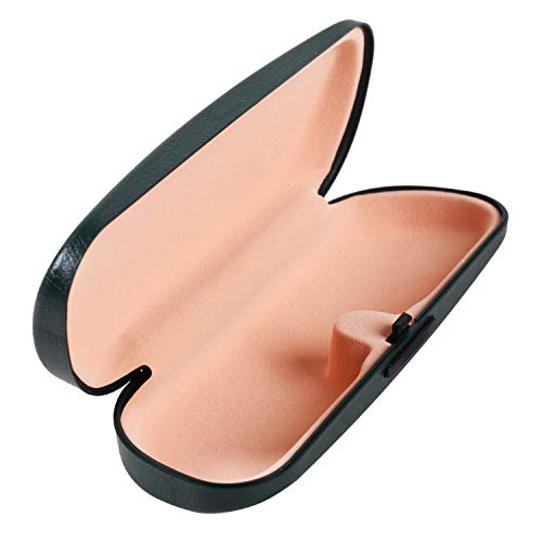 Image of VIVID Vision Unisex Adult Lightweight Eyewear Specs Case Cover | Free With Cleaning Cloth | Protect Eye Glasses | Plastic | Spectacles | Cases | IC - 621 ABS Dark Green with Cloth