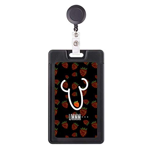Porte-badge rétractable fraise UMMM avec enrouleur robuste