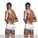 JOCKMAIL 2 Pair Mens Rear Enhancing Removable Butt Pads Foam Contour Hip Sponge Buttock Pads Enlarge Underwear (US, Alpha, One Size, Regular, Regular, 2PairWhite)