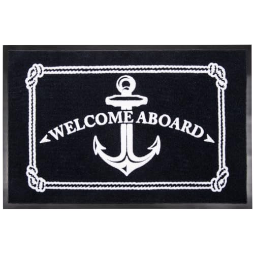 Seachoice Welcome Aboard Mat, Navy Blue, 18 In. X 27 In., Boat