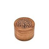 Hanol Spice Celler - Salero de madera de acacia prémium con tapa magnética...