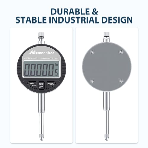 Résolution 0,001 mm pour cet indicateur numérique à cadran avec conversion métrique