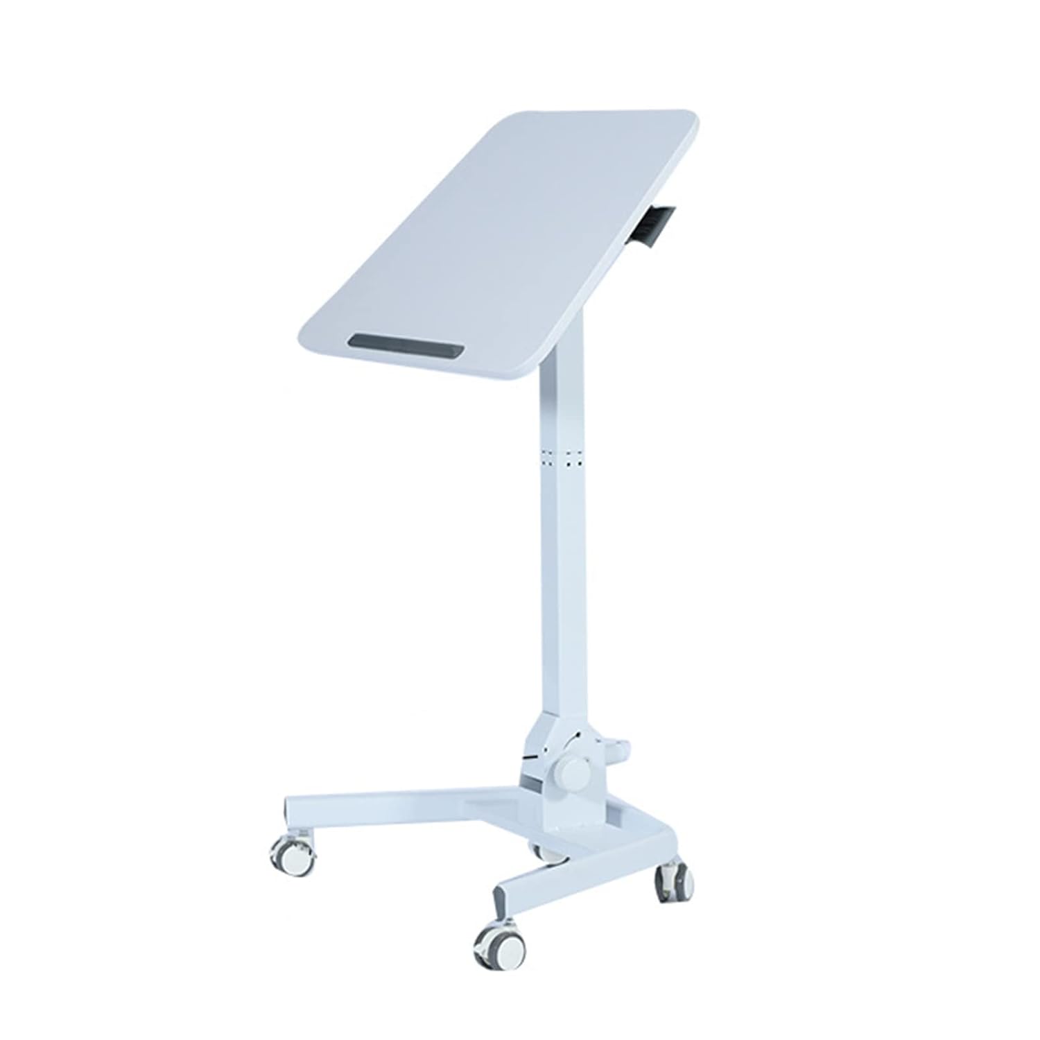 Over Bed Table Wheeled Height Adjustable Laptop Stand on Wheels for Sofa Bed Mobile Computer Portable Tiltable Desk