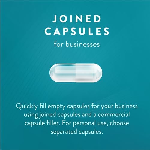 PureCaps USA - Empty Vegetarian Vegan Pullulan Pill Capsules Size 0| 10,000 Joined Pills| Clear| Non-GMO Certified| SLS, Gluten, Preservative Free