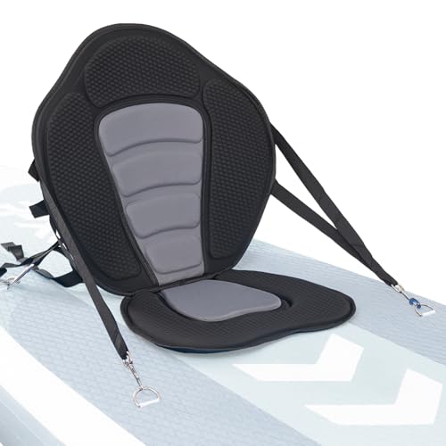 Kajak Sitz Universal Abnehmbar Einstellbar Kajaksitz SUP Board Zubehör Stand Up Paddle Board Surfboard Gepolsterte Rückenlehne 51x45cm Kompatibel mit Kajak Ruderbooten