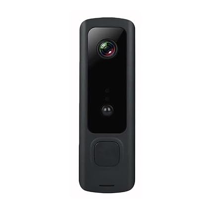 EXCLUZO Wireless Video Doorbell 720P Visual Real-time Intercom Wi-Fi Video Bell PIR Detection 2-Way Talk Home Security Camera with 166 degree Viewing Angle Smart Door Bell