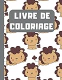  LIVRE DE COLORIAGE ANIMAUX: de la Savane, continent africain, pour les tous petits de 2 à 6 ans , avec illustrations de giraffes, éléphant, guépards, lions, chimpanzés, etc...42 dessins à colorier