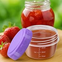 YuLiMirich 12 Stück Kleine Gefrierdosen mit Deckel Plastik, 50ml Auslaufsichere Vorratsdosen, Kleine Dosen zum Einfrieren, Gefrierbehälter für Snacks, Saucen – Ansicht 6