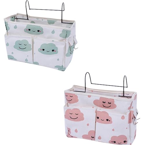 Generisch LXX-71412-2 Betttasche 2er Set Wolkenmuster