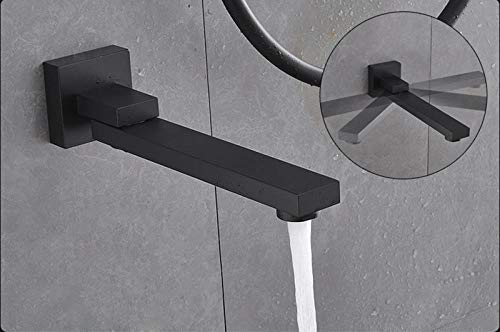 Ensemble pommeau de douche cascade noir mat avec mitigeur 3 voies