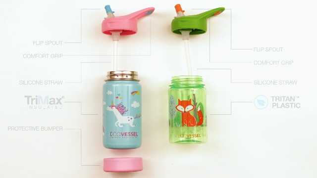 Amazon.com: EcoVessel SPLASH Tritan Plastic Kids Water