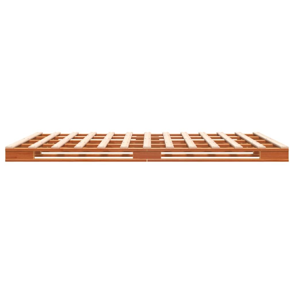 vidaXL Palettenbett Wachsbraun 140x200 cm Massivholz Kiefer