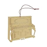 mugesh Anhänger Klavier Pappelholz - Schönes Geschenk für Musiker