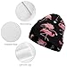 Men Women Fashion Winter Beanie Hat, Pink Love Heart Flamingo Unisex Adult Cuffed Skull Cap Casual Warm Knit Hats