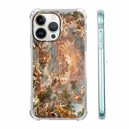Hsondcn Case for iPhone 13 Pro Max with Renaissance Art Design,Aesthetic Classical Angel God Painting,Unique Soft TPU Protective Phone Cover(13pm,Gods)