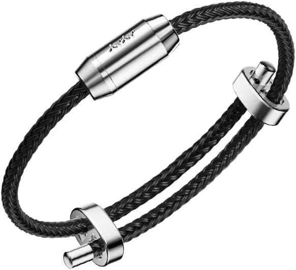 Personalized Fragrance Diffuser Adjustable Bracelet Wearable Fragrance Diffuser Long-Lasting Scent for Unique Aromatherapy (Black)