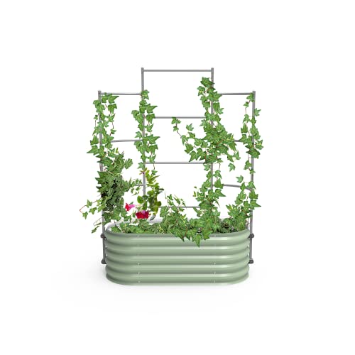 Vego Garden Modular Wall Trellis System, Triple Section 4.0' Long for 2.0' x 4.0' Garden Beds