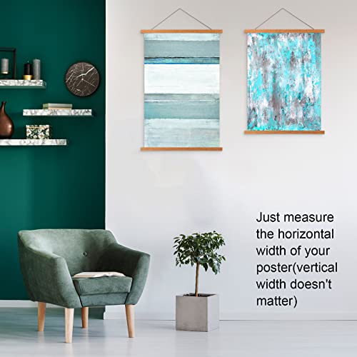 Falamon 2 Pack Magnetic Poster Hanger Frame, 24X36 24X30 24X40 Teak Wood Magnet Poster Frame For Posters, Prints, Photos, Pictures, Maps, Scrolls, And Canvas Artwork #TOP4