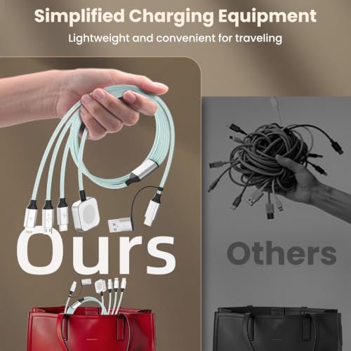 Image of Travel Essentials for iPhone Watch Charger, 4-in-2 Multi Charging Cable 5F