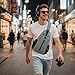 LEDAOU Crossbody Sling Bag Anti-Theft Sling Backpack Cross Body Shoulder Chest Bag Fanny Pack Travel Hiking Daypack