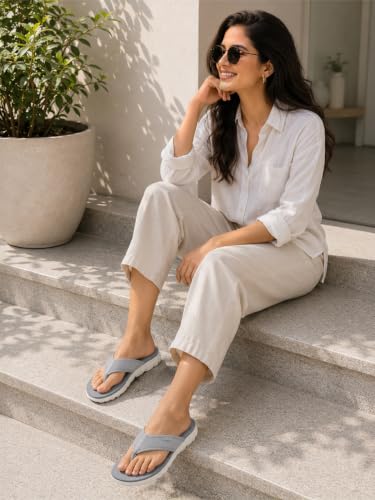 Image of URJO womens Trend-1 Women's Flipflops With Levirex for 40% Less Pressure Arch Support & Anti-skid Comfort By Neo Slipper