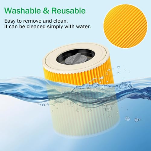 10 Staubsaugerbeutel + 2 Filter Ersatz für Kärcher WD3 WD2 WD1 MV2 MV3 SE 4002, Filterset KFI 357 Beutel (2.863-314.0) und KFI 3310 Filter (6.414-552.0)