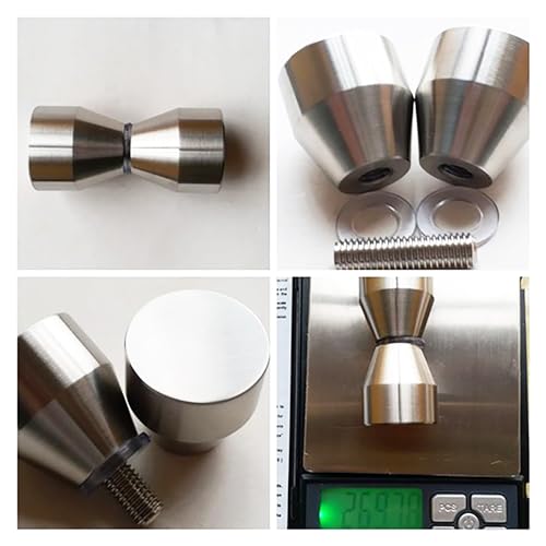 Yuaaoh Duschtürknopf für Glastür 2 Stück Duschtür Griff Beidseitig Duschtürgriffe 304 Edelstahl Gebürstet Schiebetürknauf Knopf für Duschtür 6-18mm für Bad, Küche und Büro (Silber)