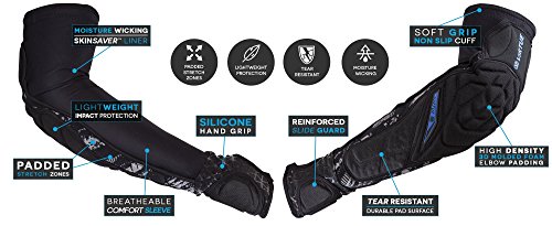 VIRTUE Breakout Lightweight Elbow and Arm Pads for Paintball, Airsoft and Action Sports - Black (XX-Large (2XL)) - Thumbnail 2