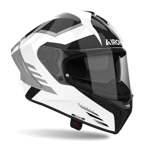 AIROH MATRYX THRON WHITE GLOSS M casque intégral blanc brillant