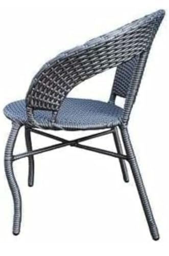 Image of India 2+1 Outdoor Indoor Patio Furniture Sets Rattan Chair Patio Set Conversation Set Bistro Set Chairs Balcony Outdoor Garden Furniture Chair (Silver Color)
