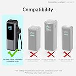 Silicone Case for Anker Laptop Power Bank (25,000mAh 165W) 1/4" Nut Hole,SD/SIM Card Storage, Display Protection&Dustproof, Travel Protective Cover Compatible with Anker Power Bank 165W (Black) - Image 2