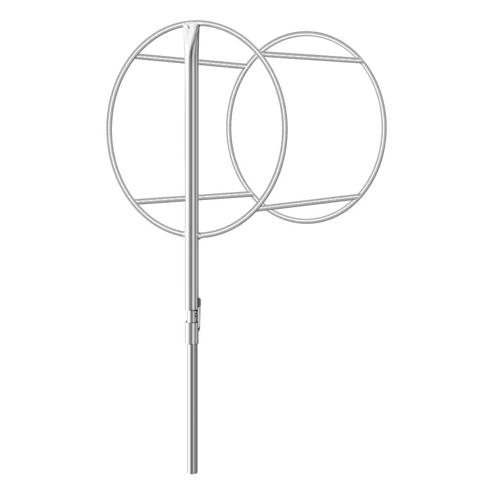 Windsack Komplett-Set, rot/weiß, Ø 30 cm, 4-teilig, zum Aufdübeln, Höhe: 3 m aus Kunststoff, Stahl, Art.-Nr. 609568 | Windsocke