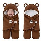 Lilian&Gema Swaddles for Newborns, Baby Swaddle Blanket for Newborn 0-4 Months, Cute Bear Swaddle Wrap for Baby Boys Girls, Plush Receiving Blankets for Newborn Registry