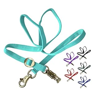 Majestic Ally Double Thick 36″ to 72″ Trailer Tie for Horse Haulage, Cross tie with Adjustable Buckle, Panic Snap and Bull Snap – 1″ Wide by 36″ to 72″ Long (Turquoise)