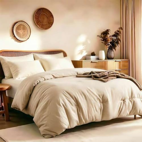 Image of King Comforter Set Prewashed Lightweight Quilted Bedding for All Season