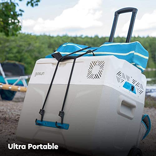 GOSUN Chill Solar Cooler & Solar Panel 30+ | Iceless Solar Powered Cooler With Wheels - 12 Volt Refrigerator Ice Chest With Portable Battery | 12v Beach Cooler & Solar Camping Equipment & Solar Panels - Thumbnail 3
