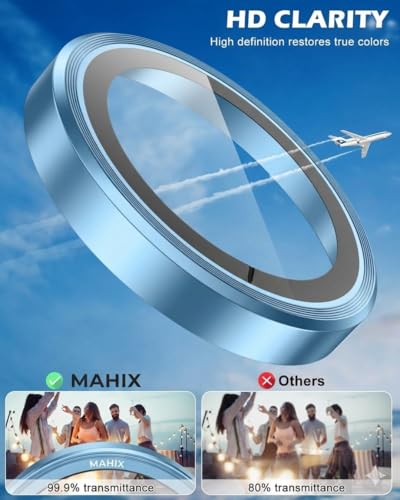 Image of Camera Lens Protector for Samsung Galaxy S26 / S26 Plus Sky Blue AR AF Coated 9H Tempered Glass Camera Guard, Anti Drop, Scratch Resistant Camera Lens, Case Friendly Waterproof Heavy Duty UHD Clear Camera Cover