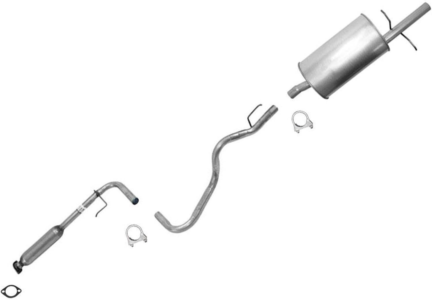 Replacement Parts for 2005 2006 2007 2008 2009 2010 Chevrolet Cobalt 2.2L Muffler Resonator Pipe Exhaust Pipe System