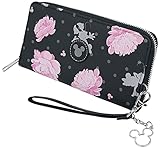 Mickey Mouse Micky und Minnie Frauen Geldbörse schwarz/pink